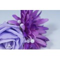 Ice Lilac Rose with Purple Gerbera